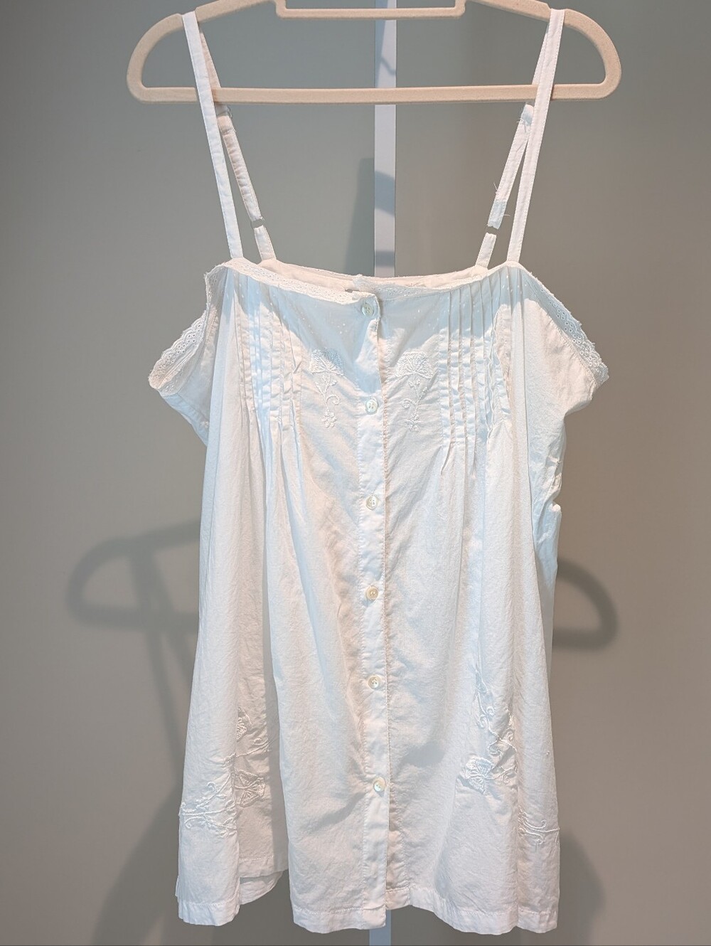 Victorian Classics Nightie Top Babydoll Embroidered Sleep Vintage Eyelet XL
